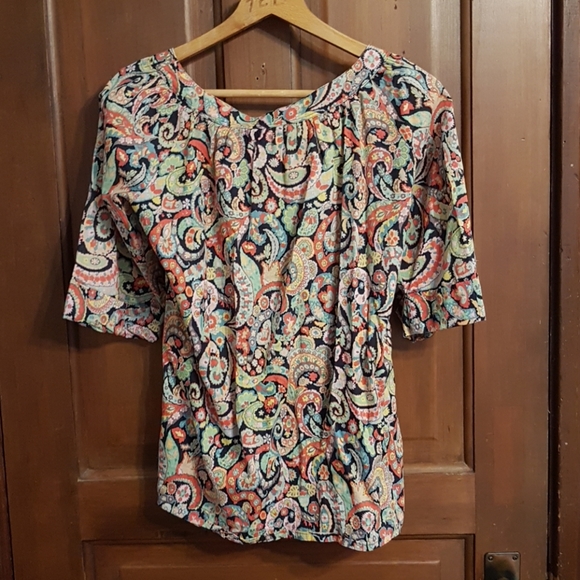Vintage Funky Button Up Smock Top - Picture 2 of 4